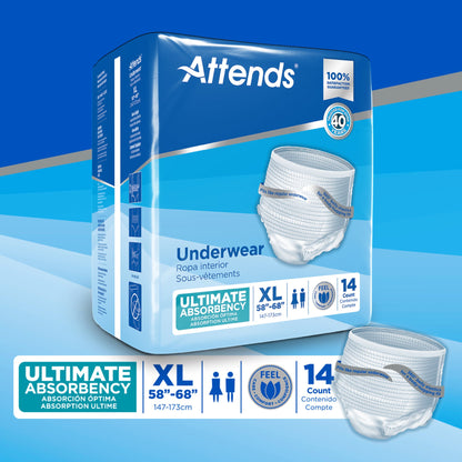 UNDERWEAR, ATTENDS ULT XLG