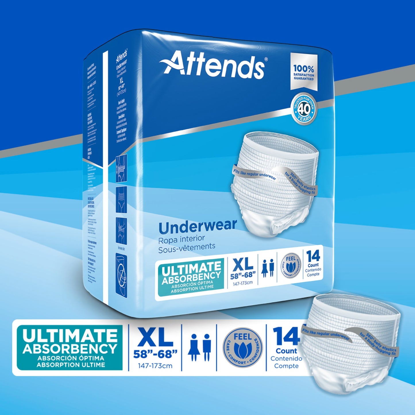 UNDERWEAR, ATTENDS ULT XLG