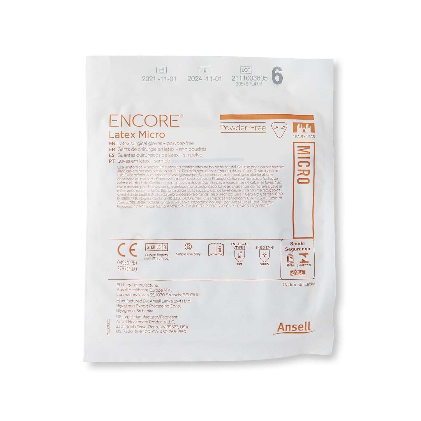 GLOVE, SURG LTX 6.0 STR2 SMTH