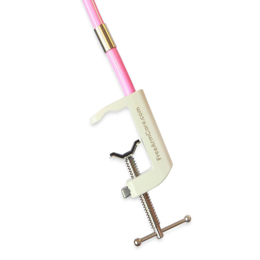 HOLDER, TUBE FEED & INFUSN W/CLAMP UP TO 2" WD PNK