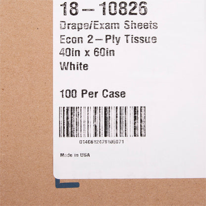 SHEET, DRAPE 2PLY ECON WHT 40X60