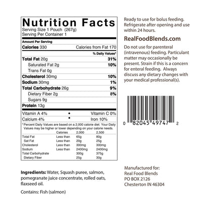 ENTERAL FEEDING, SALMON/OATS &SQUASH
