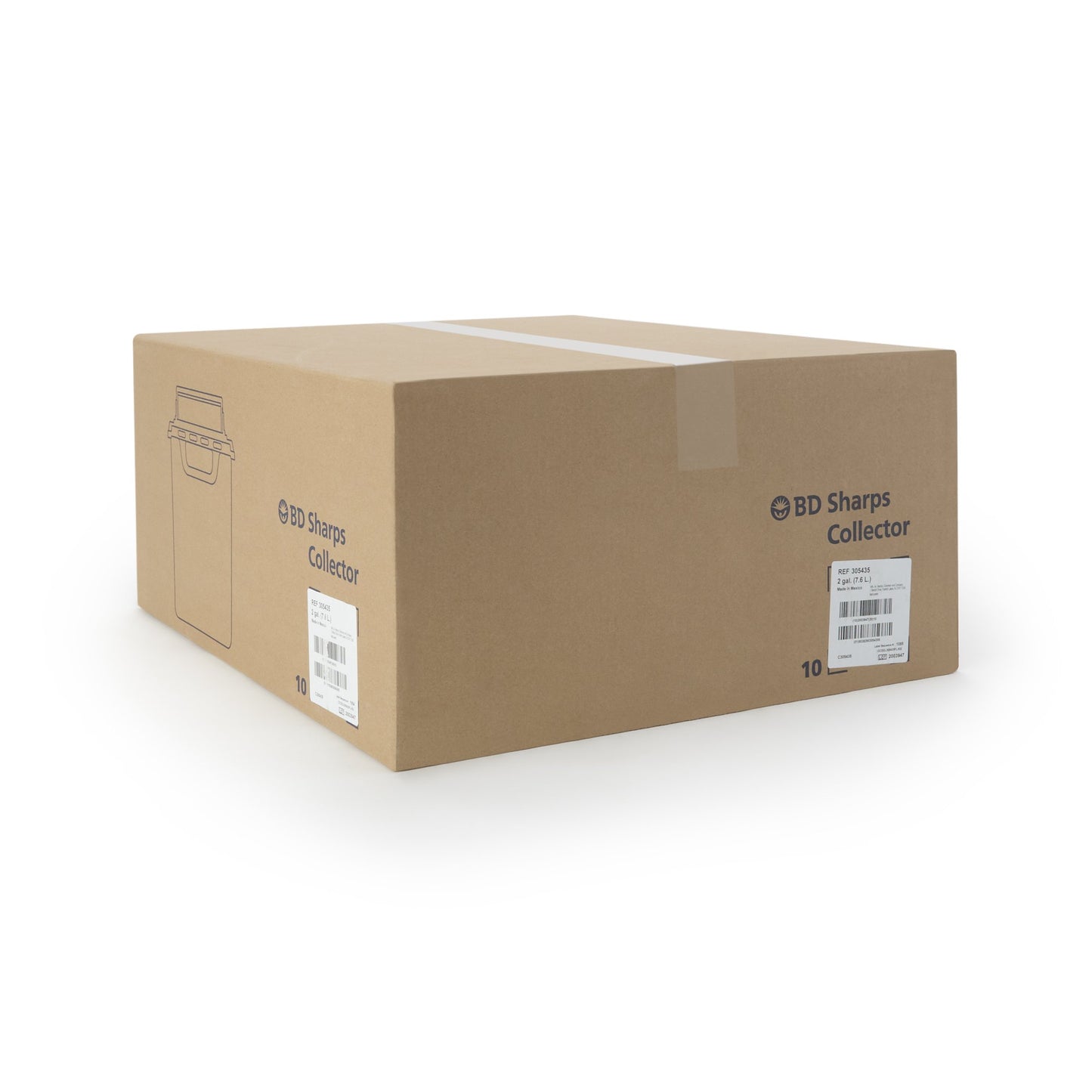 CONTAINER, SHARPS RED 2GL NESTABLE
