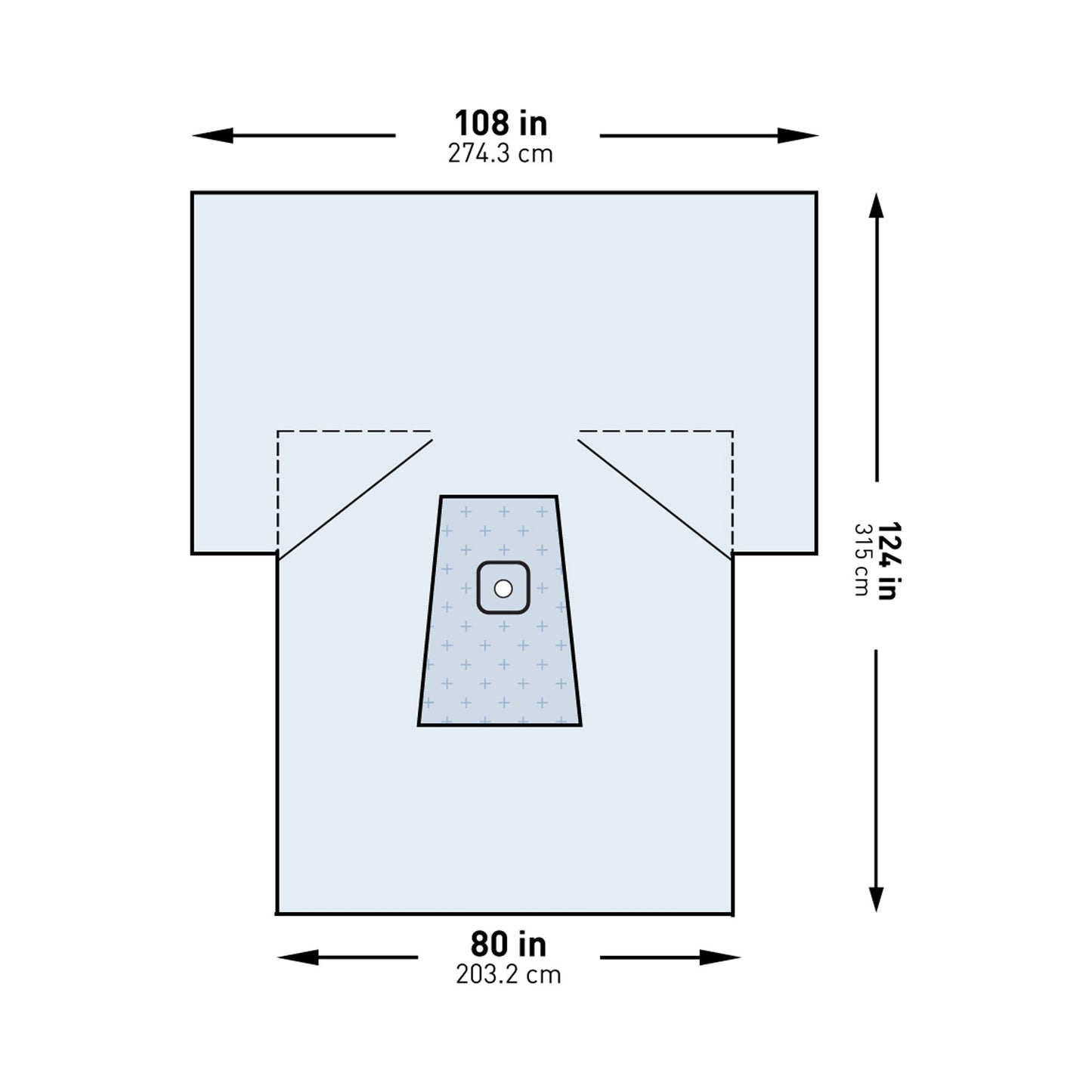 DRAPE, SURG ORTHO LOWER EXTREMW/ABS 108"X80"X124"