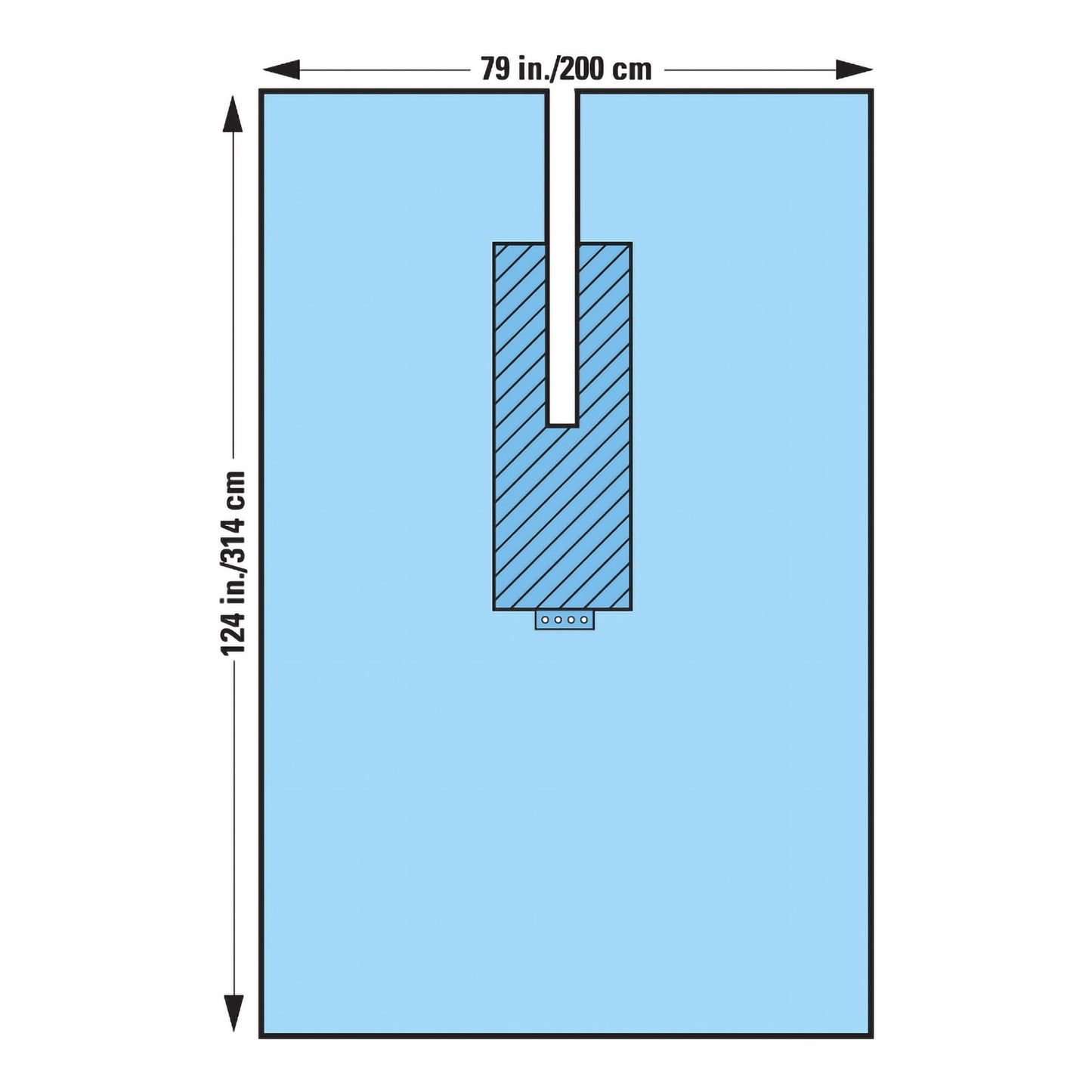 DRAPE, SURGICAL U STR 80"X124"