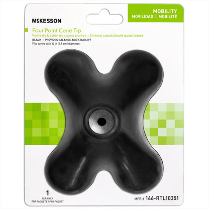 TIP, CANE QUAD-SUPPORT BLK