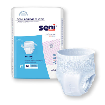 UNDERWEAR, INCONT ACTIVE SUPERMED 31"-43"