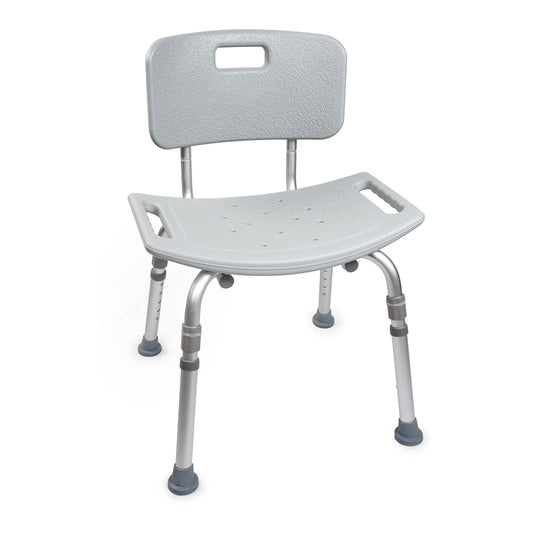 BENCH, BATH W/BCK ADJ ALUM FRAME 300LBS