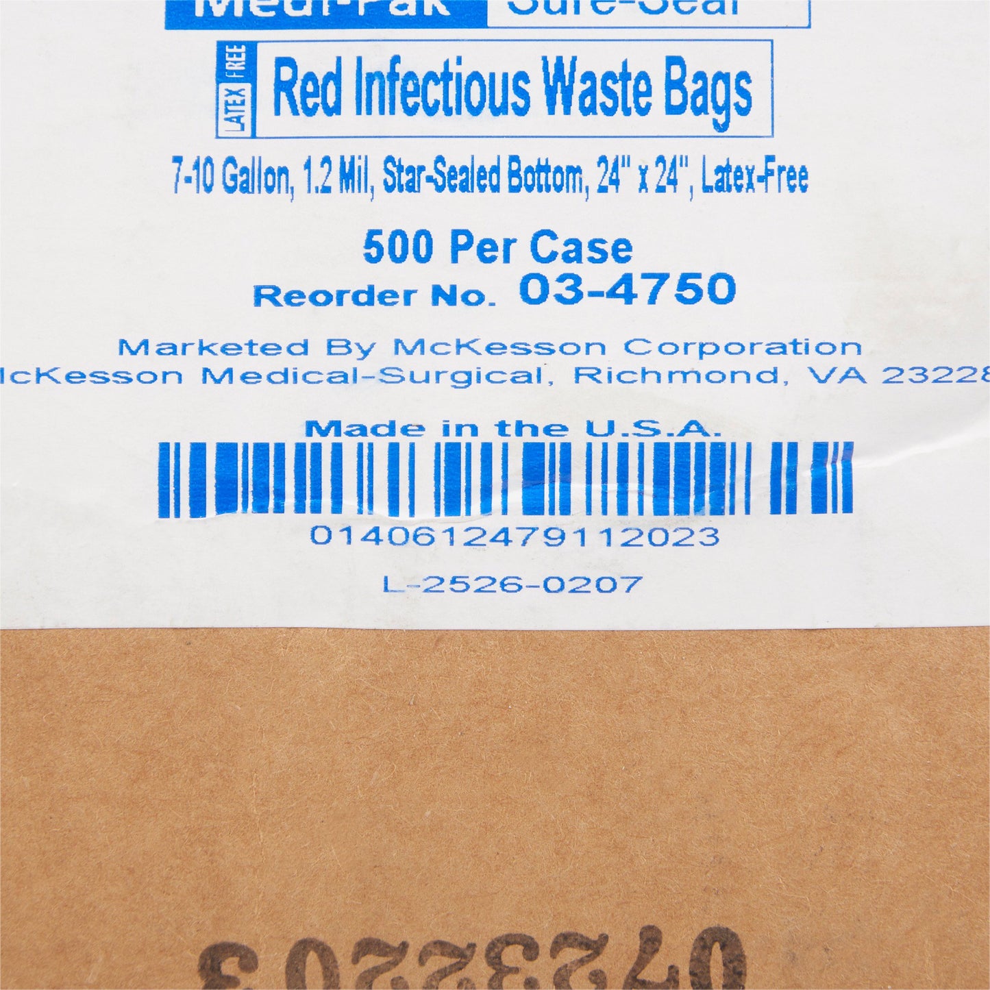 BAG, BIOHAZ GSET SL RED 24X247-10GL 1.2MIL