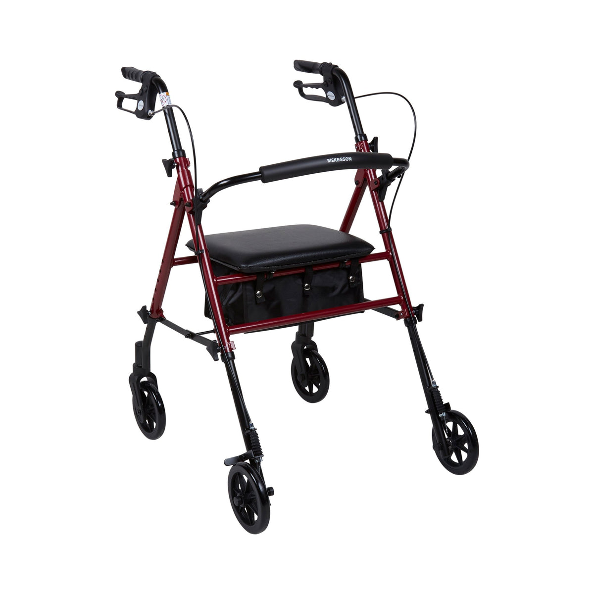 ROLLATOR, WALKER 6" WHEEL LOOPBRAKE UNIVERSAL RED