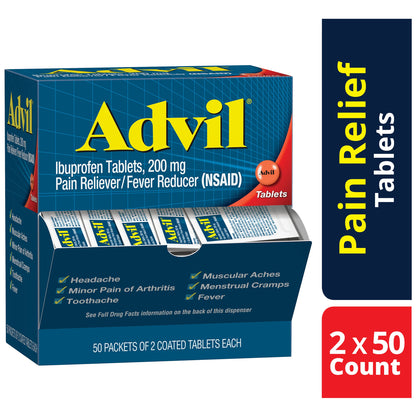 ADVIL, TAB 200MG DISPENSER 2X50
