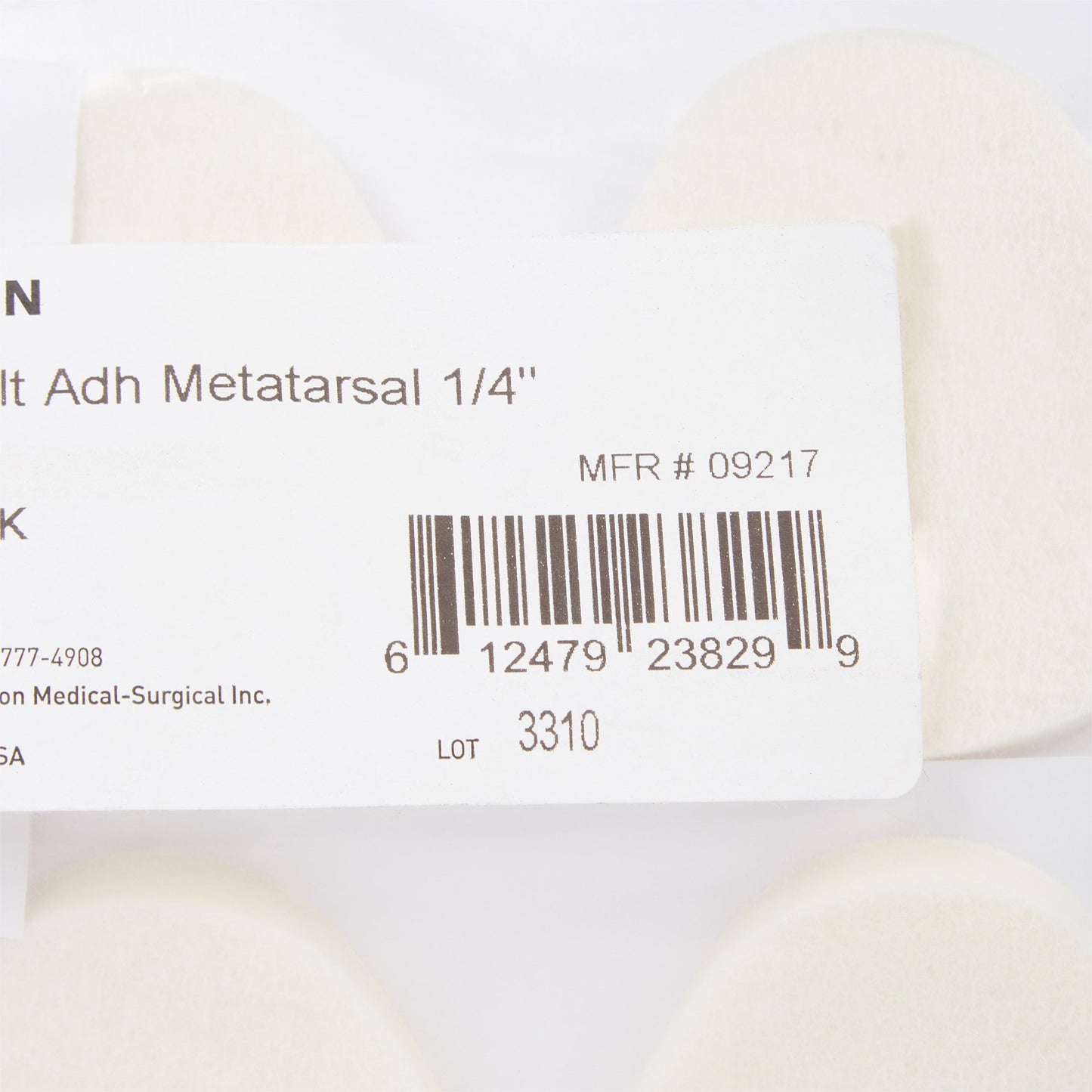 PEDI-PAD, FELT ADH WHT #106-LG"1/4"
