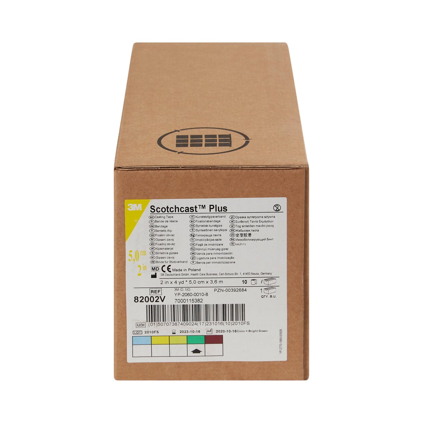 TAPE, CAST SCOTCHCAST 2"X4YDSBRT GRN