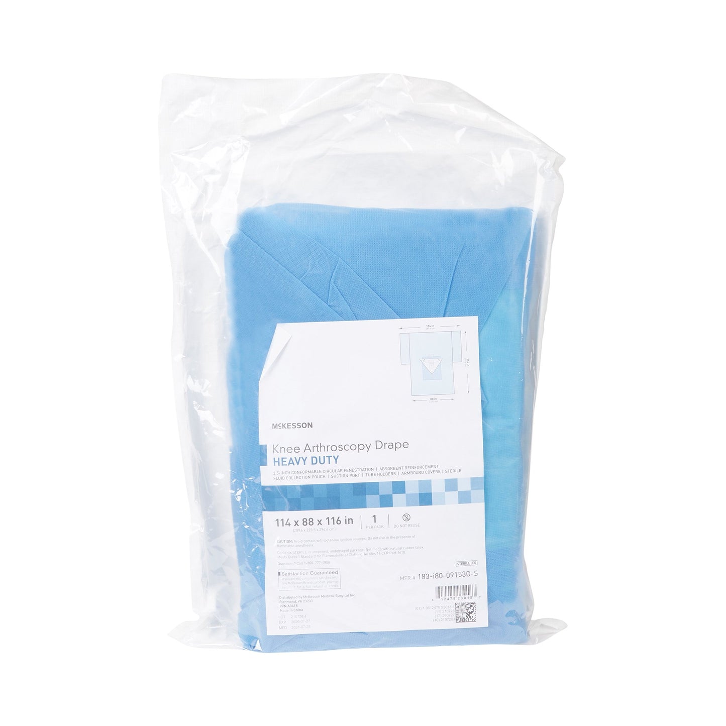 DRAPE, SURGICAL ORTHO KNEE HEAVY DUTY 114"X88"X116"