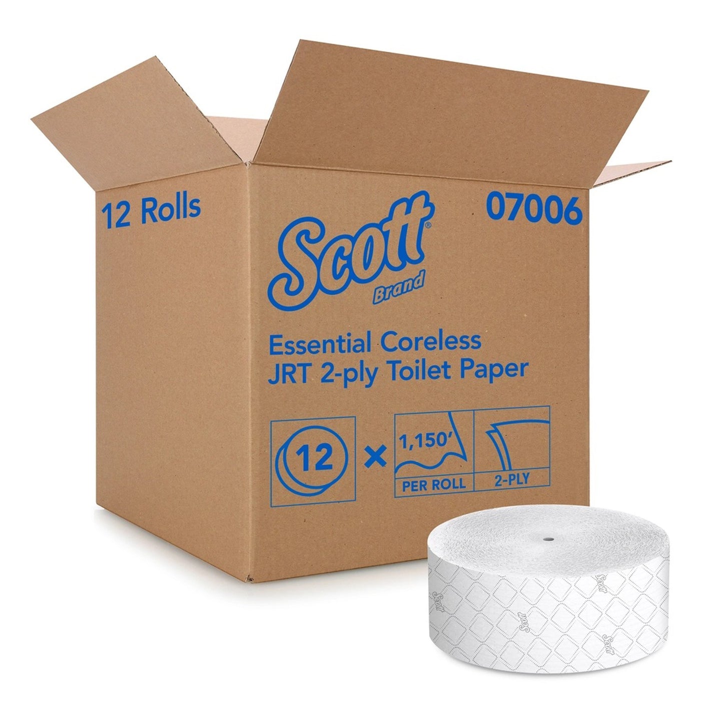 TISSUE, TOILET CORELESS JR 2PLY