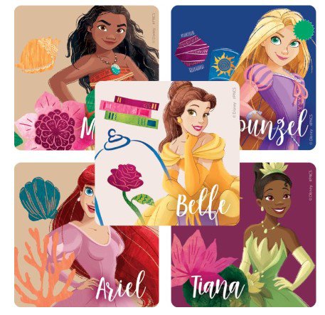 STICKER, DISNEY PRINCESS 2 1/2"