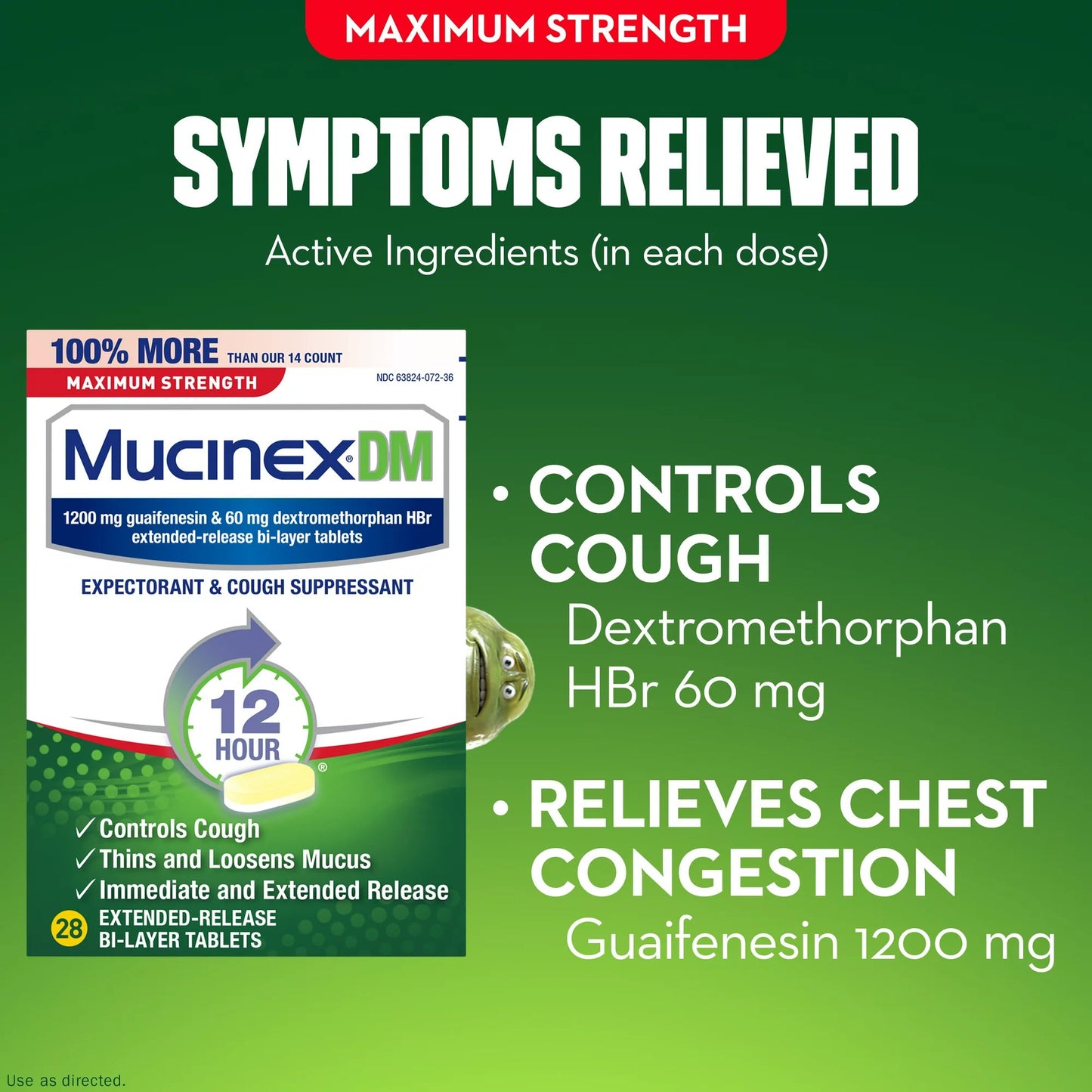MUCINEX DM, TAB MAX/STR 1200-60MG