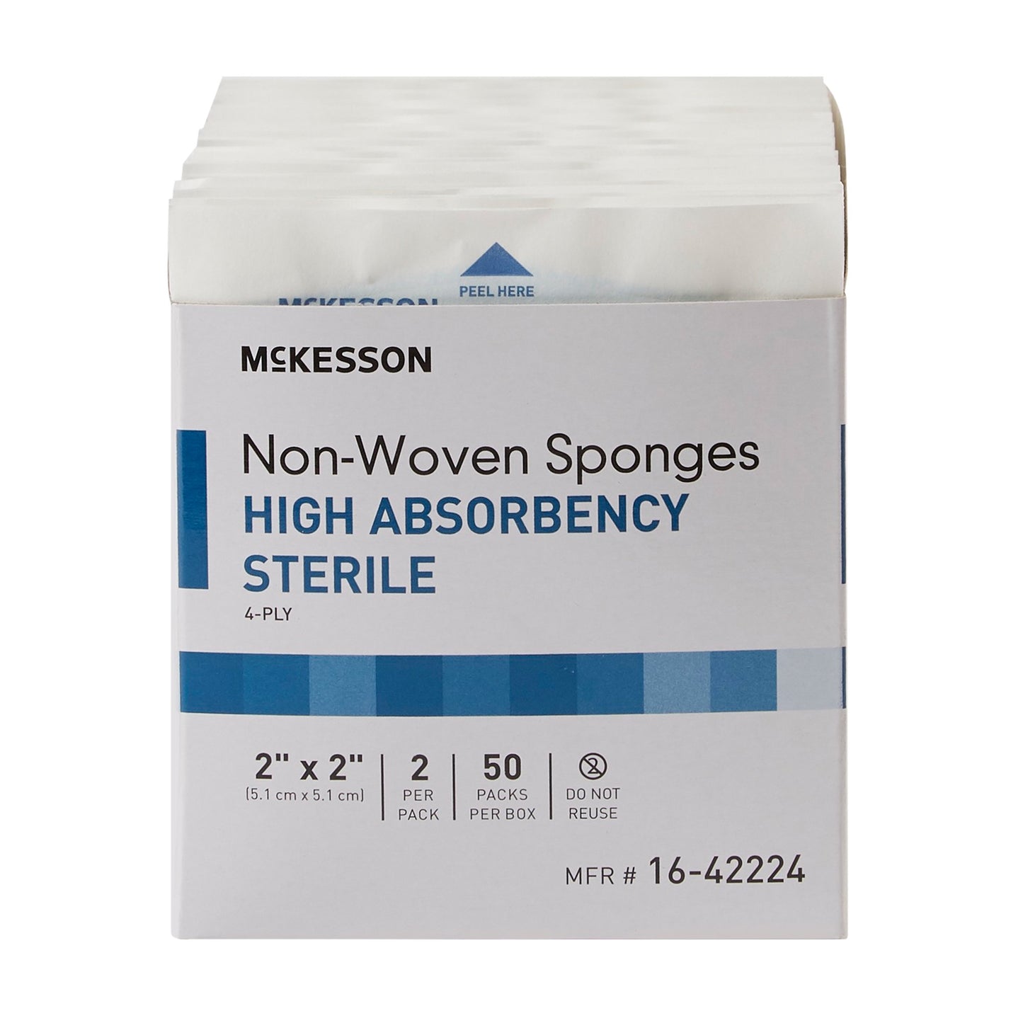 SPONGE, N/WOVN HI-ABSRB 2"X2"4PLY STR