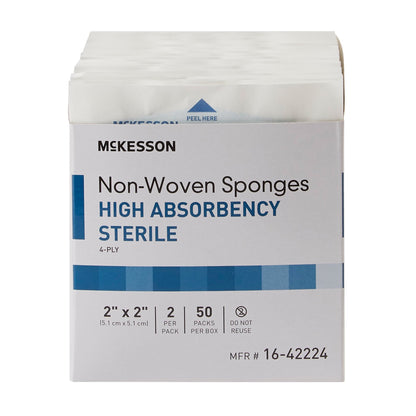 SPONGE, N/WOVN HI-ABSRB 2"X2"4PLY STR