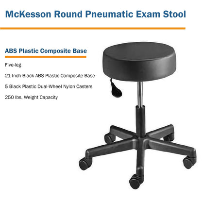 STOOL, EXAM PNEU 5LEG BLKMGM81