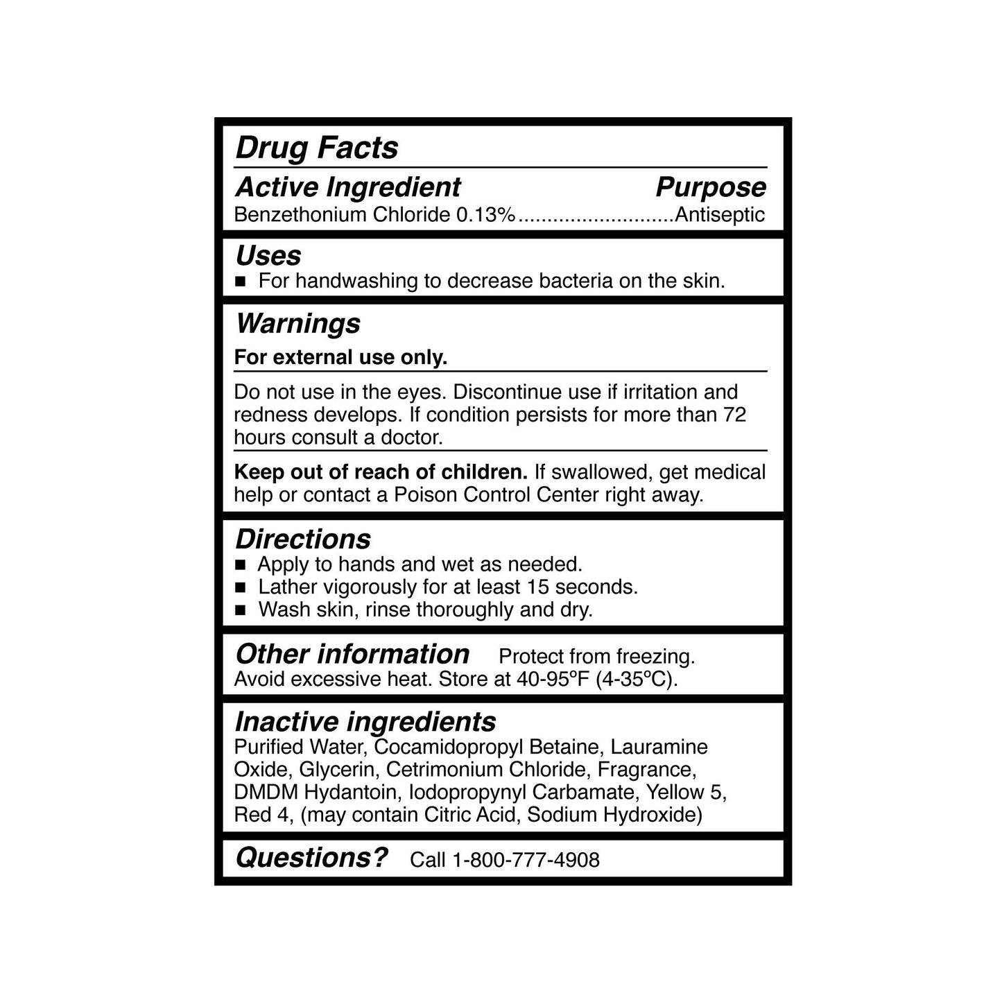 SOAP, MCKESSON FM ANTIB BENZETHONIUM CHLORIDE 1000ML
