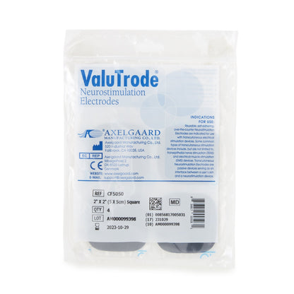 ELECTRODE TENS 2X2 SQ CL4/BX 10BX/CS CARBON AXL