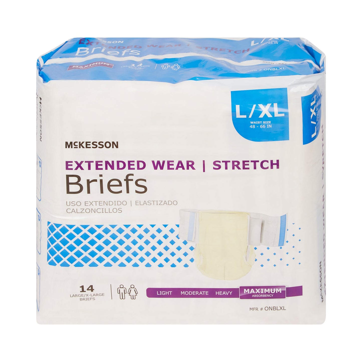 BRIEF, TAB CLSR EXTENDED WEARLG/XLG 48-66