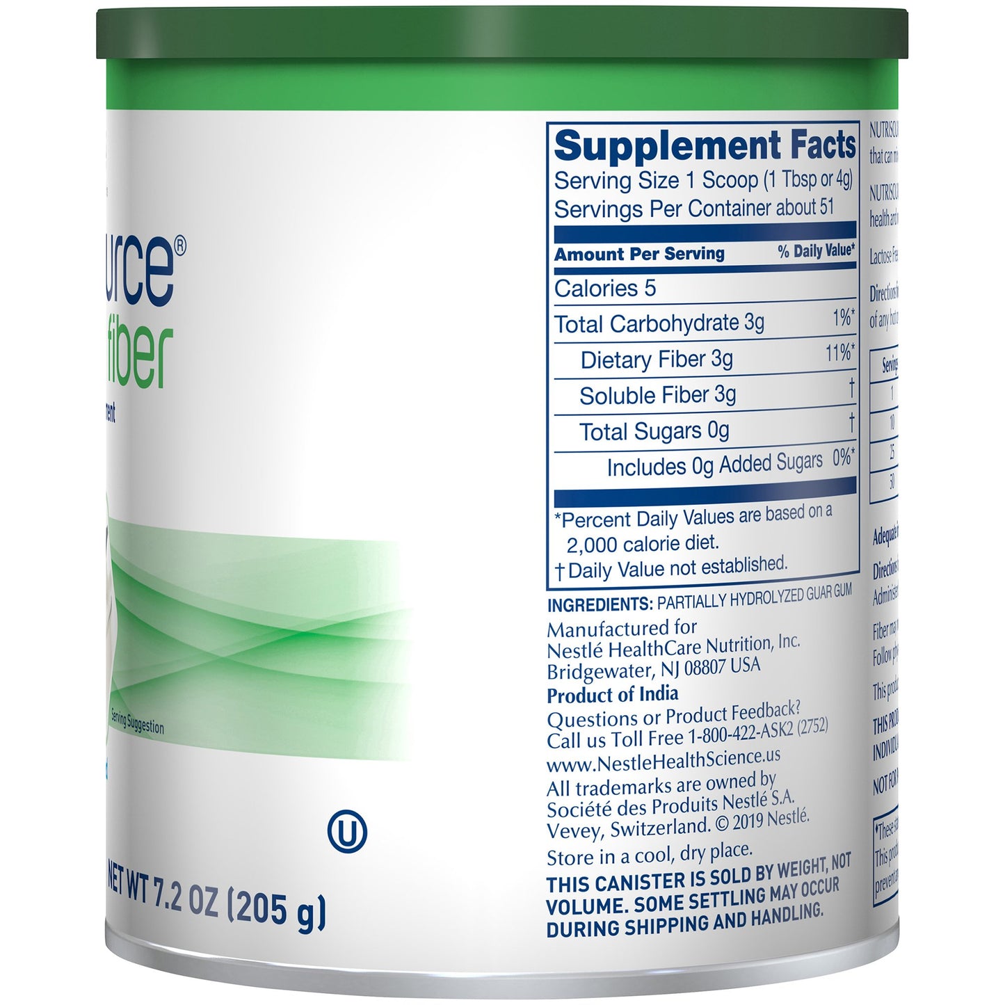 NUTRISOURCE FIBER, PDR 7.2OZ