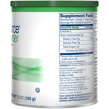 NUTRISOURCE FIBER, PDR 7.2OZ