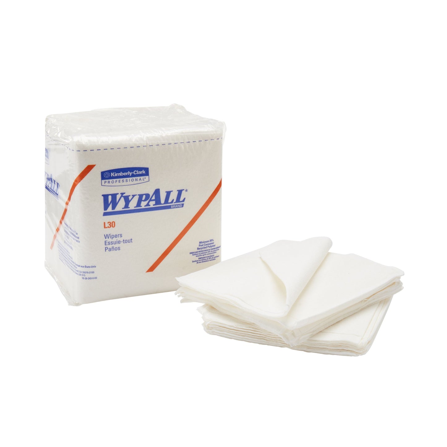 WIPER, WYPALL 1/4 FOLD WHT