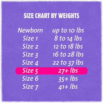 DIAPER, BABY CUTIES PREVAIL 27+LBS SZ5