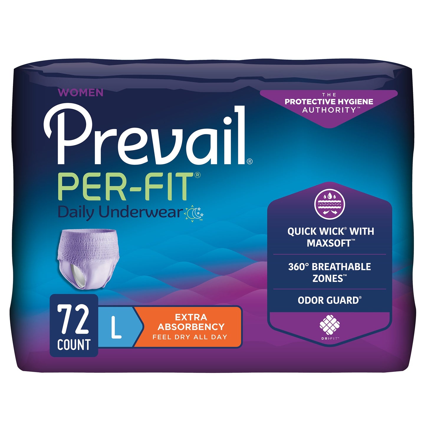 UNDERWEAR, PREVAIL PER-FIT WOEN 44"-58" LG