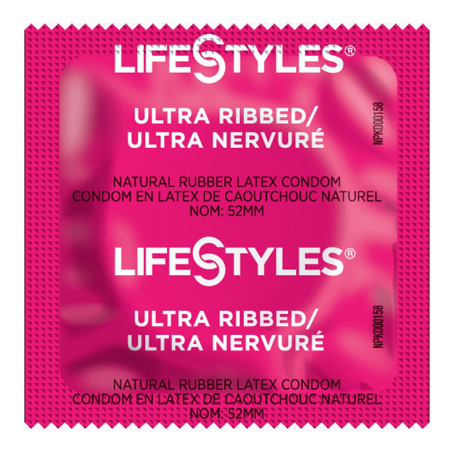 CONDOM, LIFESTYLES RIBBED LUBRICATED