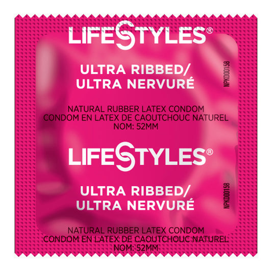 CONDOM, LIFESTYLES RIBBED LUBRICATED