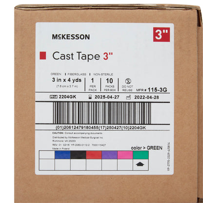 TAPE, CAST GRN LF 3"X4YDS