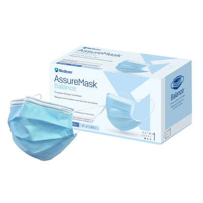 MASK, SURG EARLOOP ASTMI BLU
