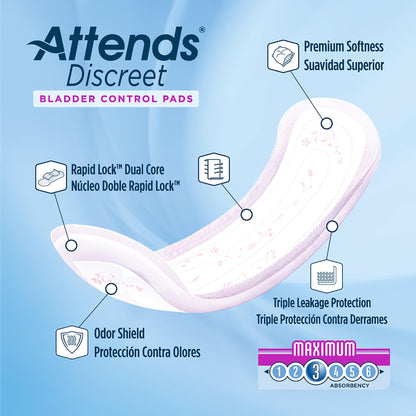 PAD, BLADDER CNTRL ATTENDS DISCREET MAX