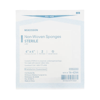 SPONGE, N/WOVN 4PLY 4"X4" STR2'S