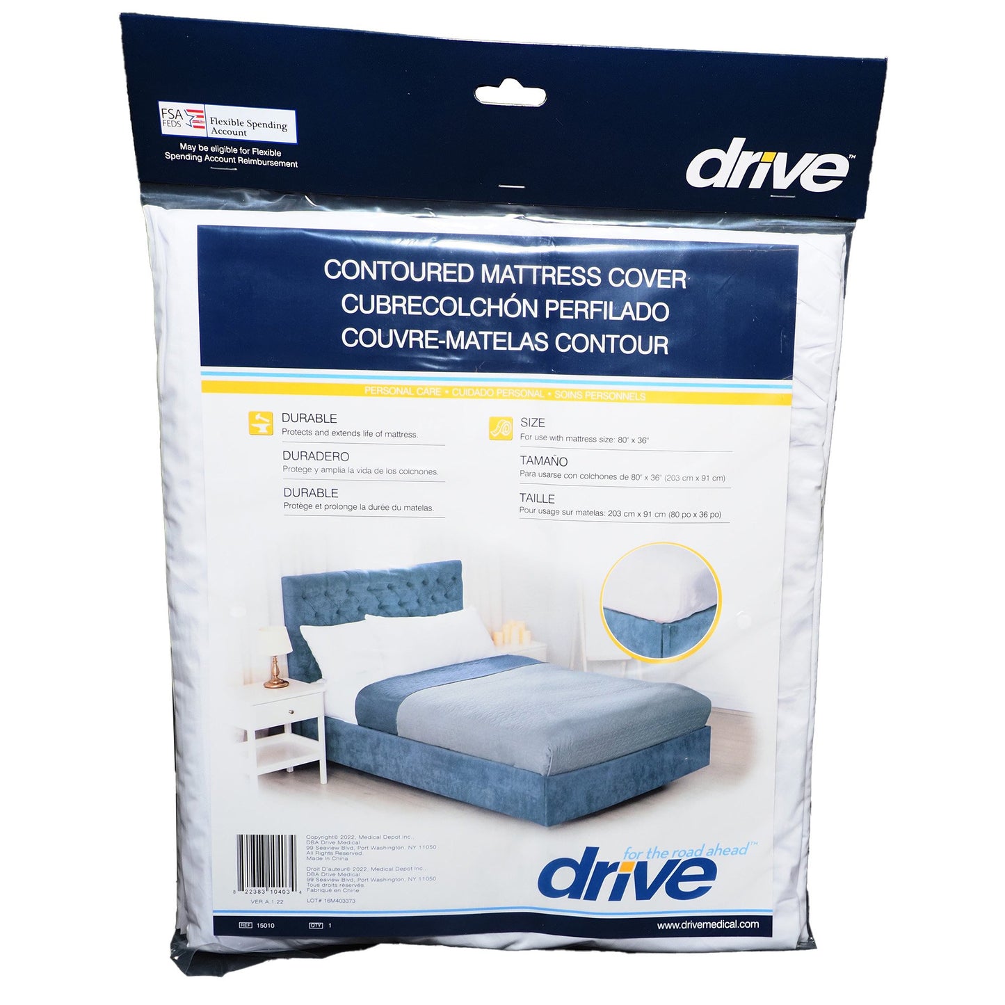 COVER, MATTRESS VINYL COUNTOURED 36"X80"