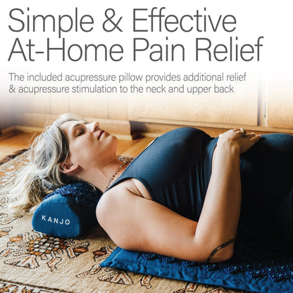 MAT SET, MAT/PILLOW ACUPRESSURE MEMORY FM NAVY