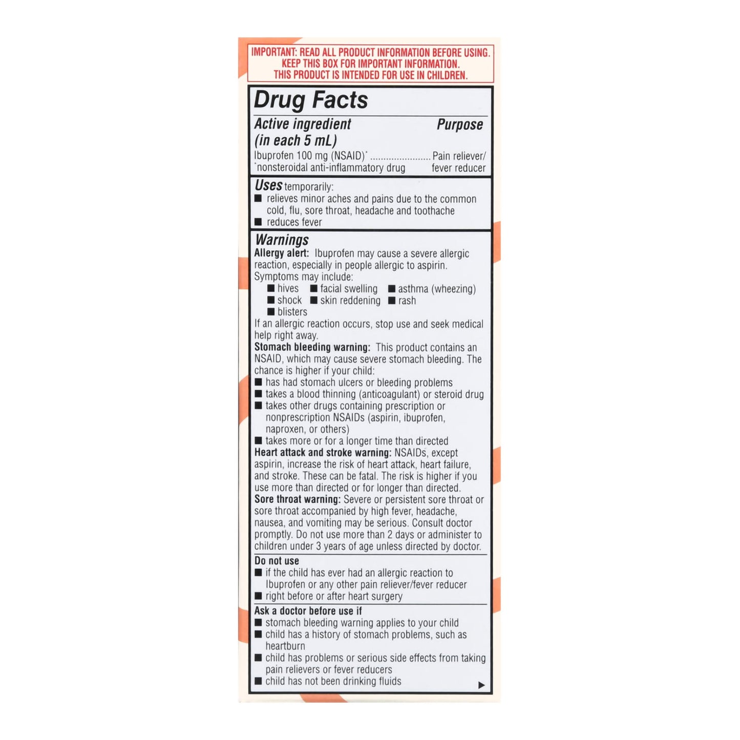 IBUPROFEN, SUSPN ORAL FT CHLDGRAPE 4OZ
