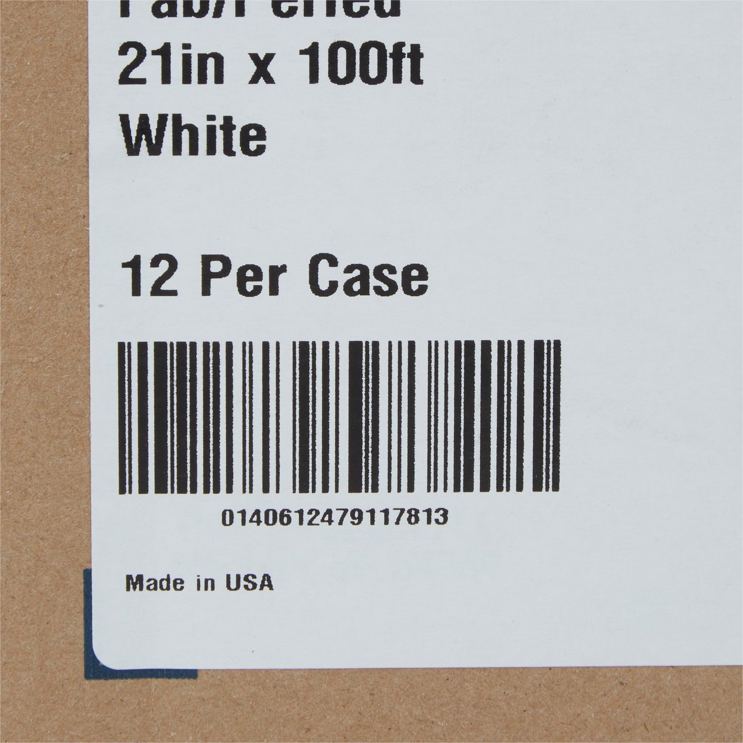 PAPER, TABLE CREPE/POLY W/PERF21"X100'