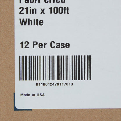 PAPER, TABLE CREPE/POLY W/PERF21"X100'