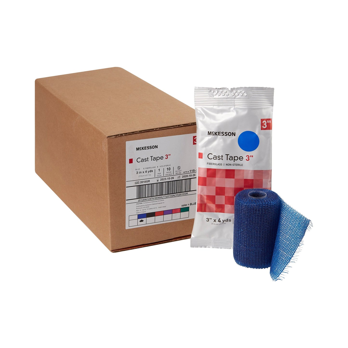 TAPE, CAST BLU LF 3"X4YDS