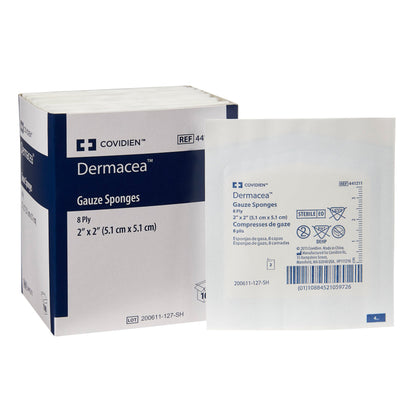 SPONGE, GAUZE DERMACEA 2"X2" 8PLY STR
