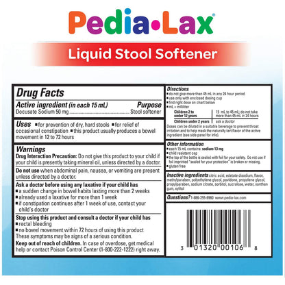 PEDIALAX STOOL SOFTNER, LIQ 4OZ 9FLEET