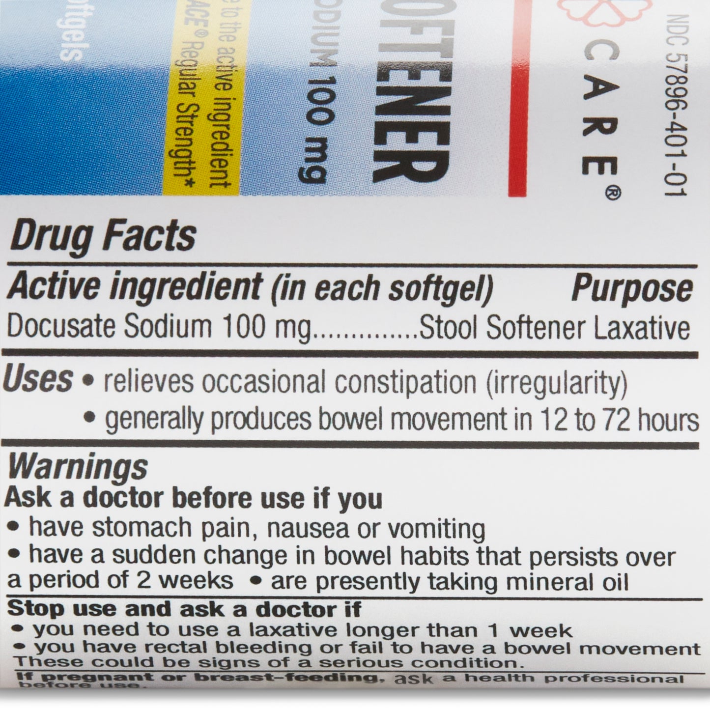 DOCUSATE SODIUM, CAP SGEL 100MG