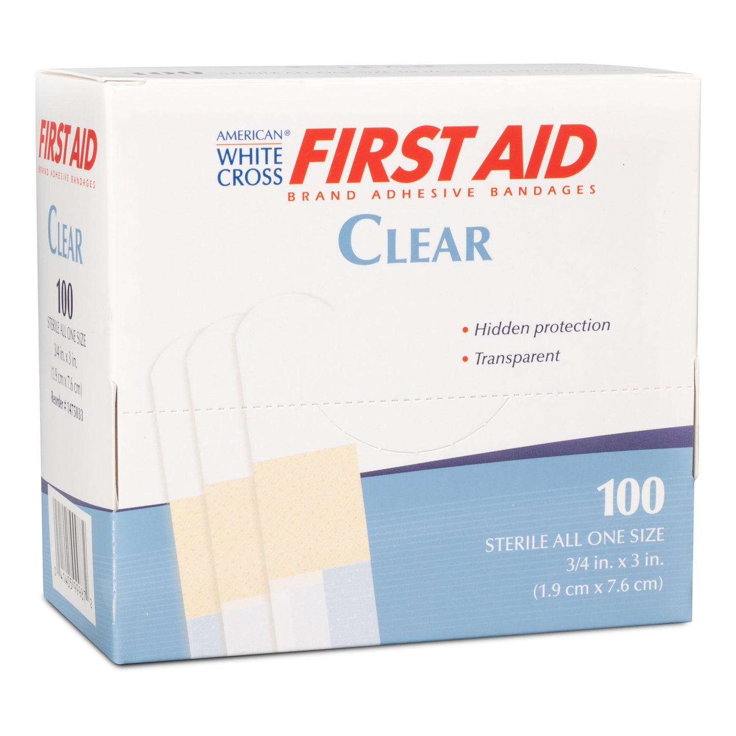 BANDAGE, ADHSV CLR 3/4"X3"