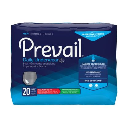 UNDERWEAR, PREVAIL MEN 28"-40"SM/MED