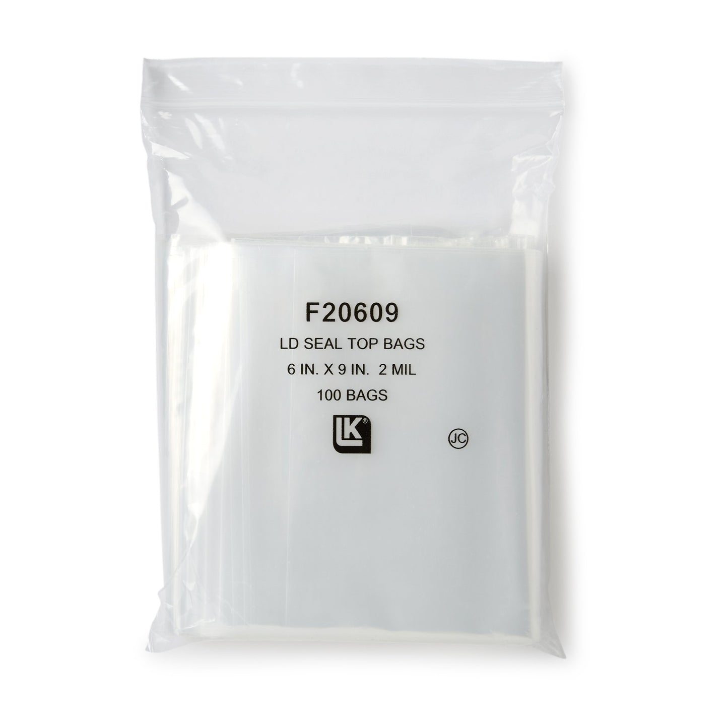 BAG, ZIPLOCK 2ML 6"X9"